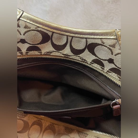 Coach Bleecker Signature Tote Gold Khaki - Picture 12 of 15